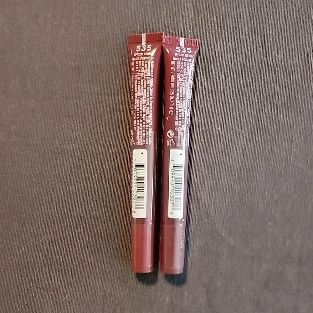 (2) Revlon Kiss Plumping Lip Creme-535 Spiced Berry